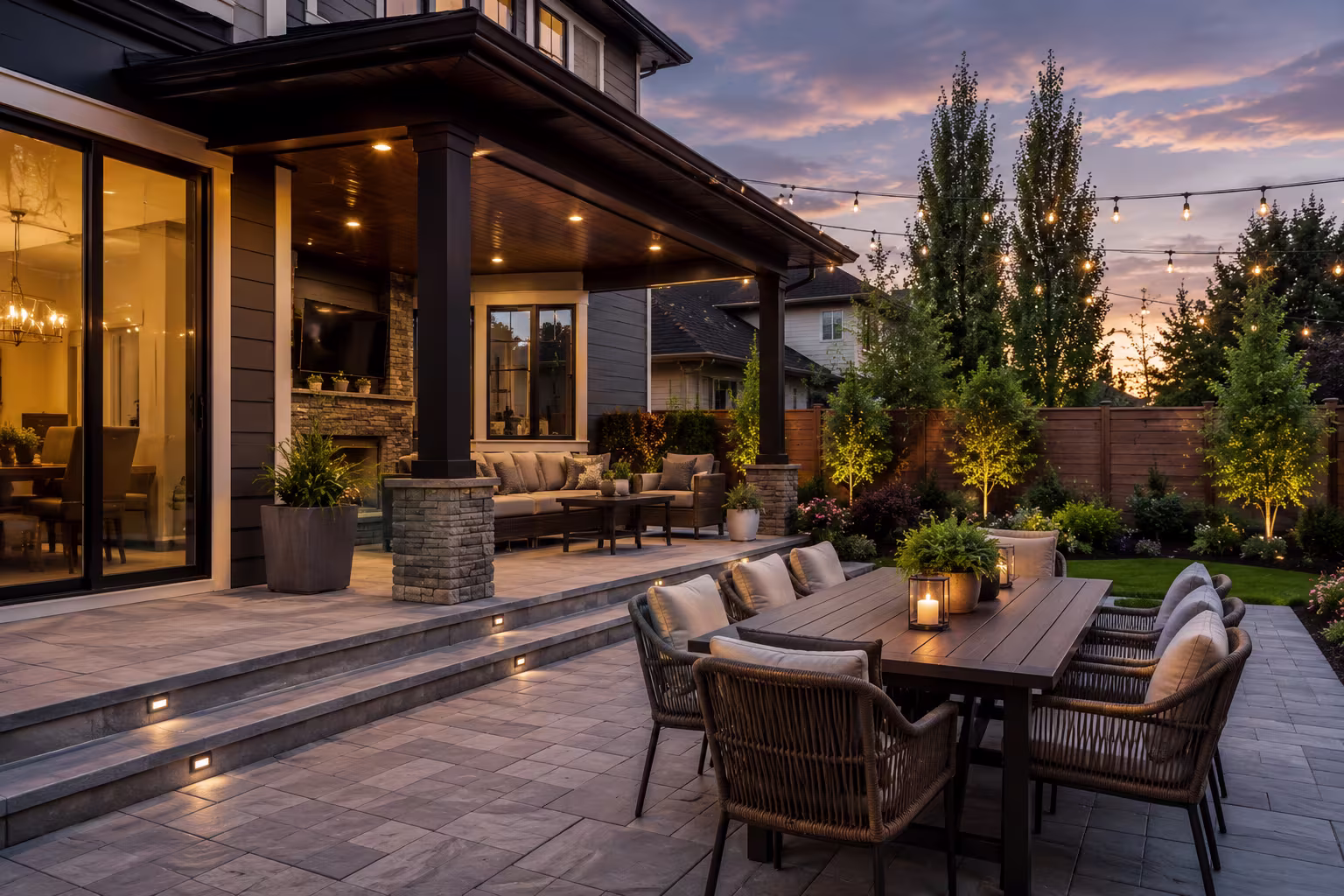 Outdoor Dining Patio Installation
