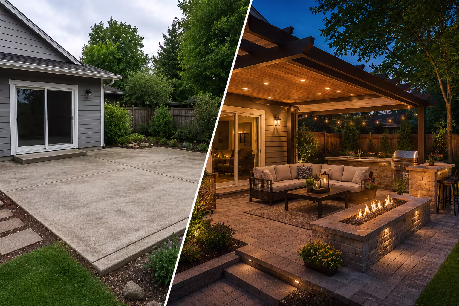 Outdoor Entertainment Patio Transformation