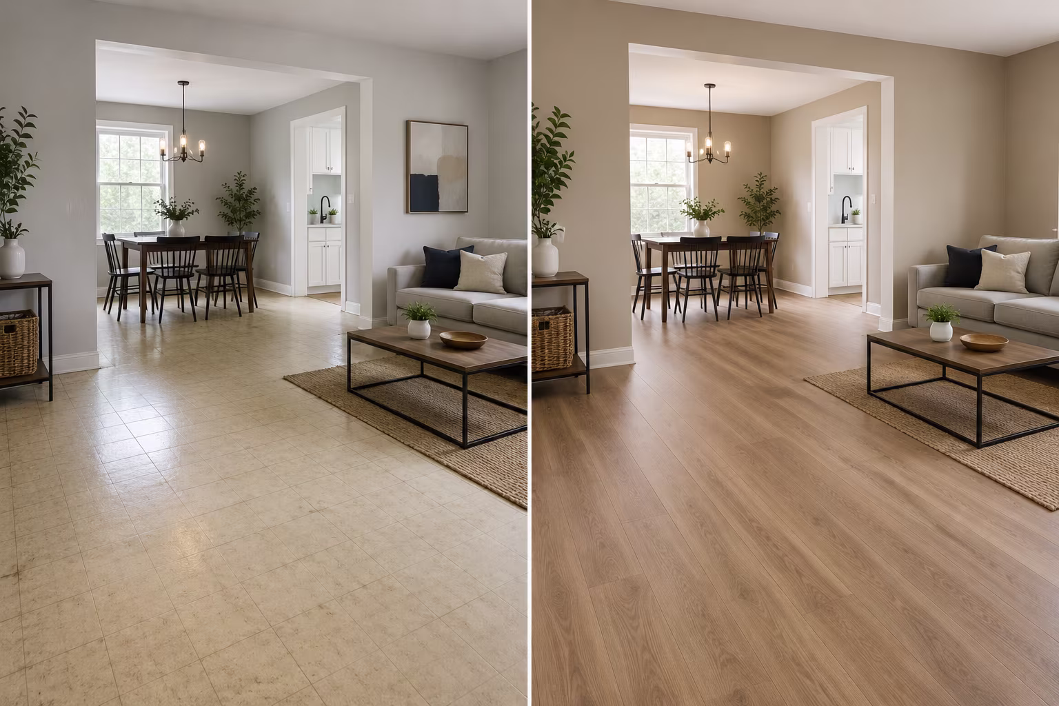 Vinyl Flooring Transformation